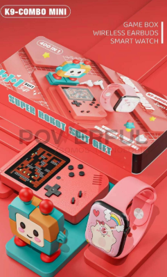 COMBO SMART WATCH K9 AUDIFONOS + GAME BOY + AUDÍFONOS