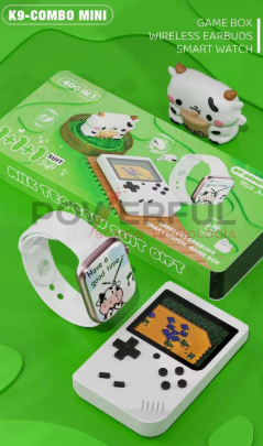 COMBO SMART WATCH K9 AUDIFONOS + GAME BOY + AUDÍFONOS