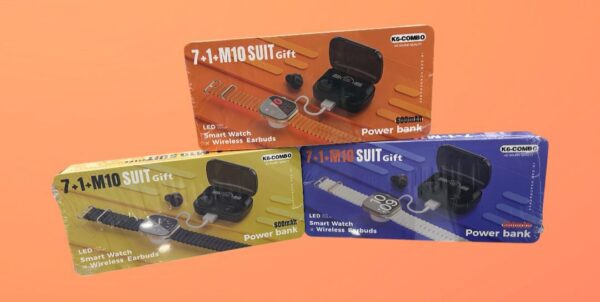 K6 COMBO RELOJ ULTRA + AUDÍFONO M10 POWER BANCK