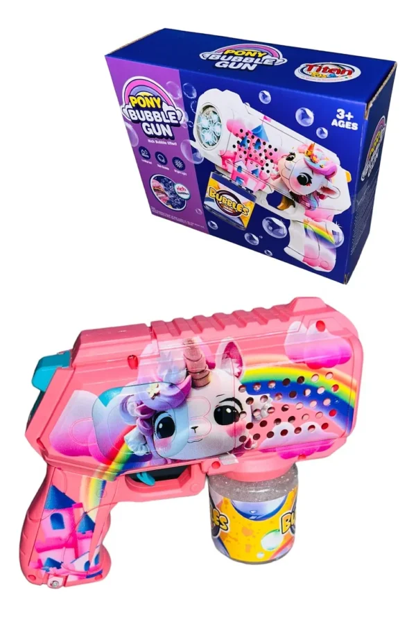 PISTOLA DE BURBUJA CON IMAGEN DE PONY