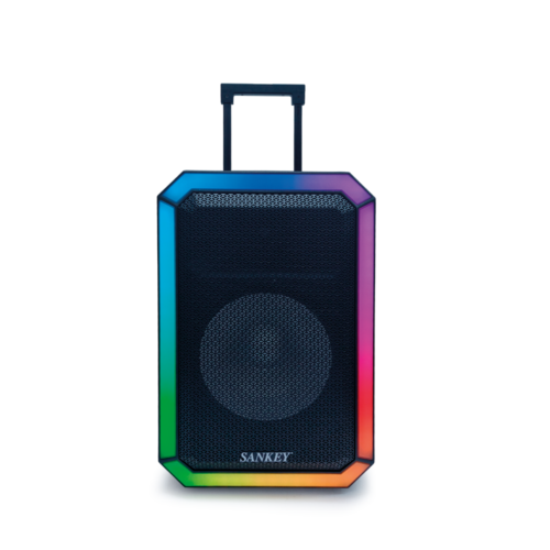PARLANTE SANKEY 15” REF: PA15129STM CON LUCES RGB INCLUYE TRIPODE MICROFONO Y CONTROL REMOTO