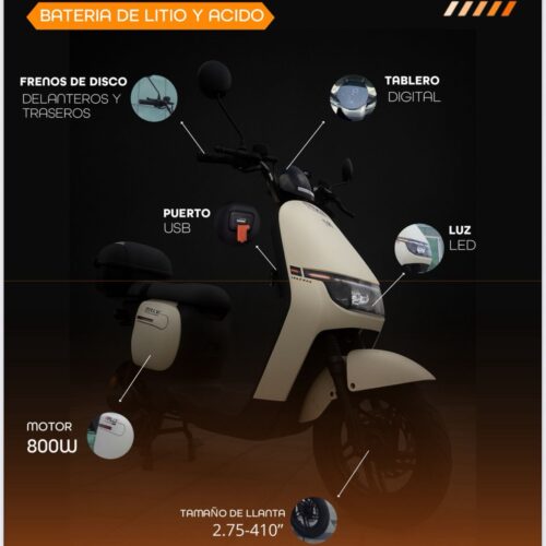 MOTO ELECTRICA RALLY FANTASTIC BAT PLOMO