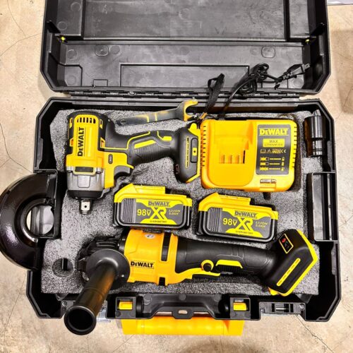 TALADRO + PULIDORA INALAMBRICA 98V DEWALT DW4