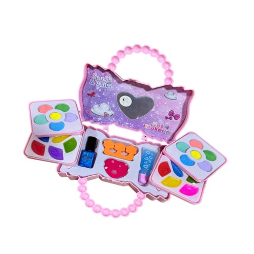 MAQUILLAJE NIÑAS SPARKLE GLITTER CARTERA LAZO