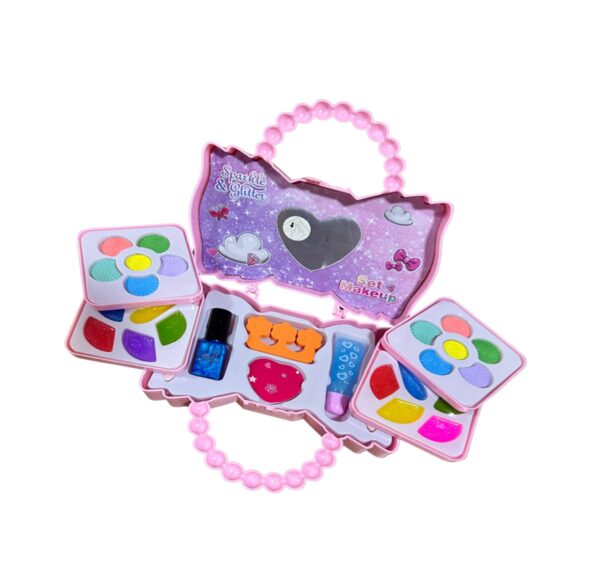 MAQUILLAJE NIÑAS SPARKLE GLITTER CARTERA LAZO