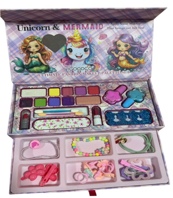 MAQUILLAJE NIÑAS + ACCESORIOS UNICORN & MERMAID 30PZS
