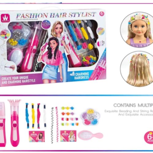 JUEGO DE PEINADO CUERDAS Y CUENTAS PARA CABELLO