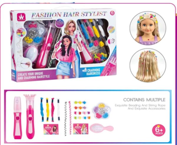 JUEGO DE PEINADO CUERDAS Y CUENTAS PARA CABELLO