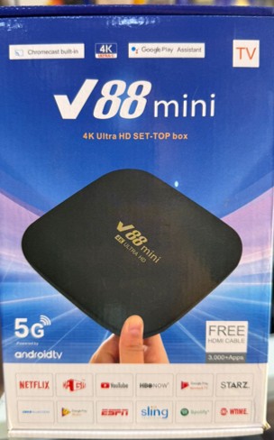 TV BOX 4K ULTRA HD 5G V88 MINI