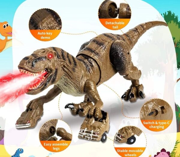 DINOSAURIO A CONTROL REMOTO LANZ HUMO RS064-1