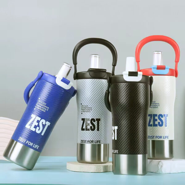 TERMO PARA AGUA 900ML ZEST CON PITILLO Y MANIJA