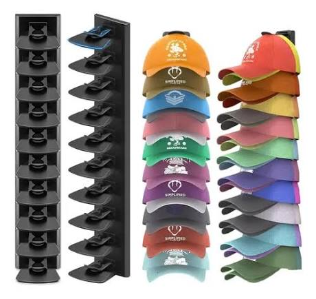 ESTANTE DE PARED PARA GORRAS X10