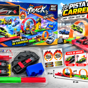 Pista Carreras Lanzador Carros Track